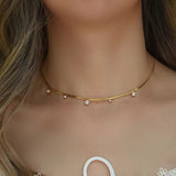 Snake chain  stone necklace