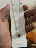single stone green& white